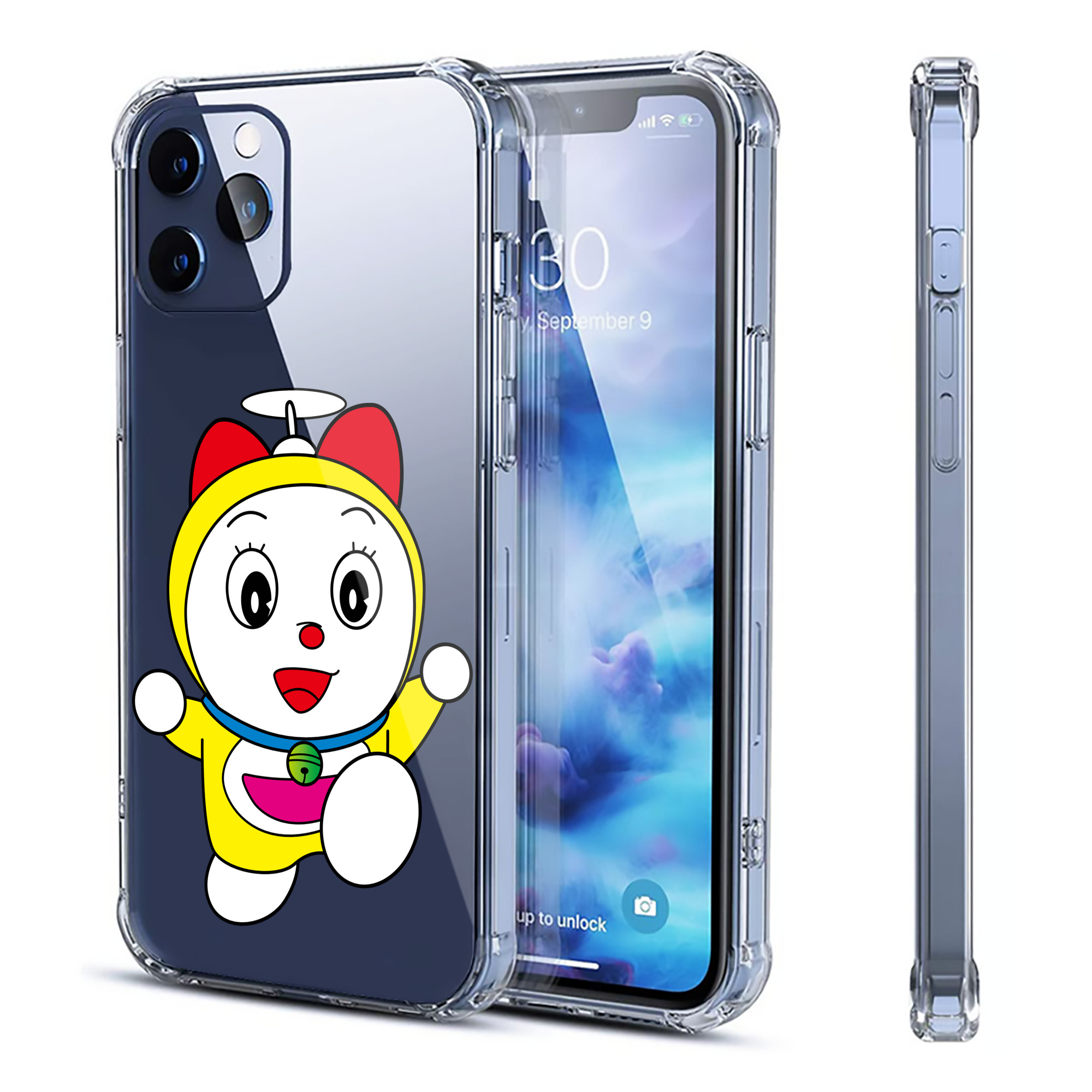 （画像用） ドラえもん ドラミ Doraemon Dorami 【iPhone 12シリーズ対応】透明スマホケース（クリアソフトケース）